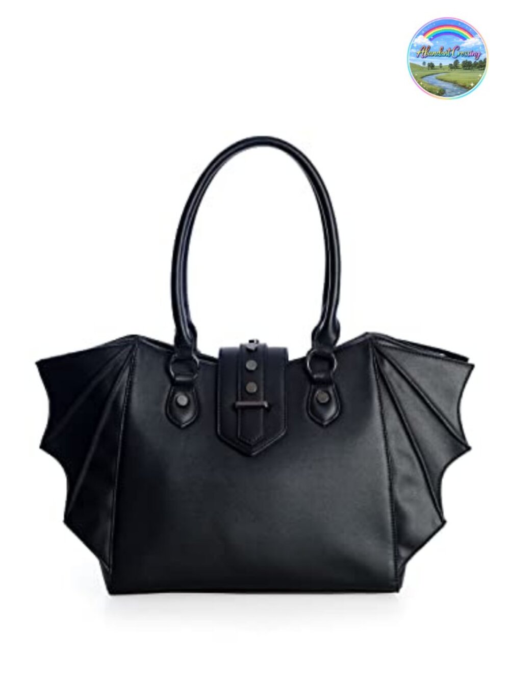 Gothic Bat Wing Handbag Vegan Leather Crossbody Purse